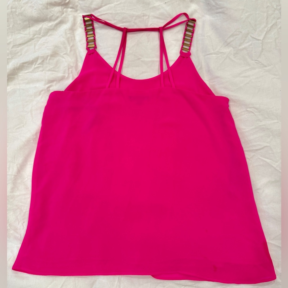XOXO Hot Pink Embellished Backless Camisole Tank